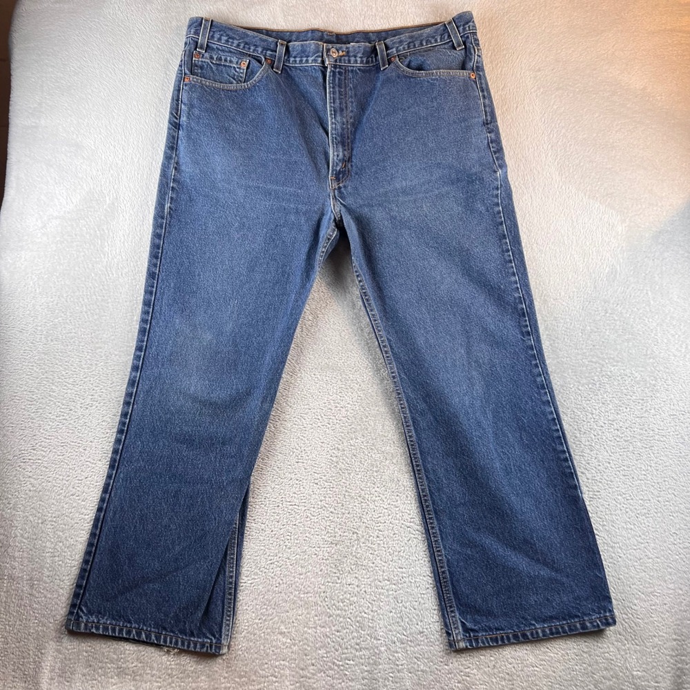Levis 517 Bootcut Jeans Mens 42x30 Blue Denim Made in USA Vintage 90s  517-0217